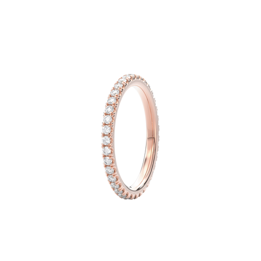 1.8mm Eternity Wedding Band in Rose Gold