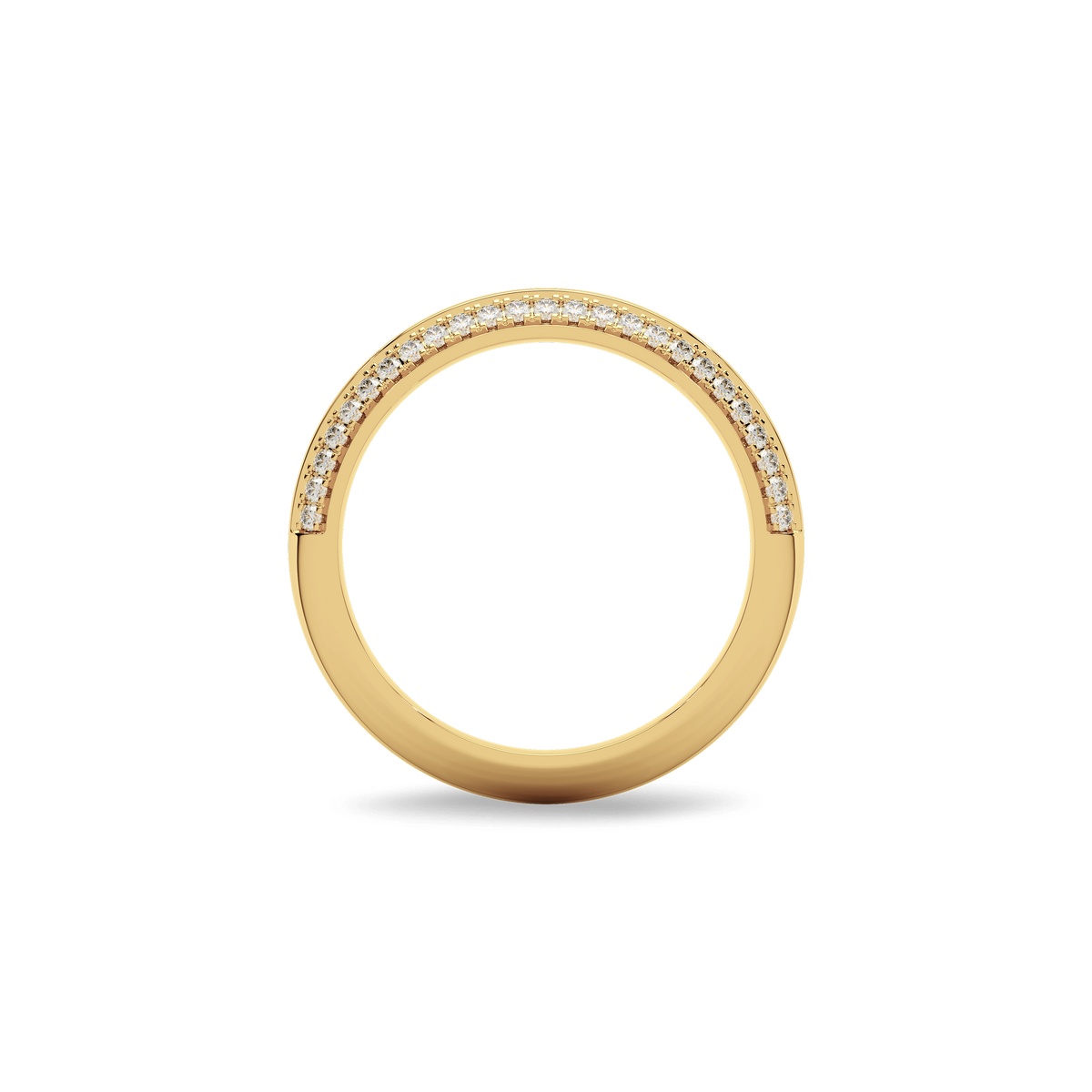 14K Gold Classic Stone-set Wedding Band – additional view 3