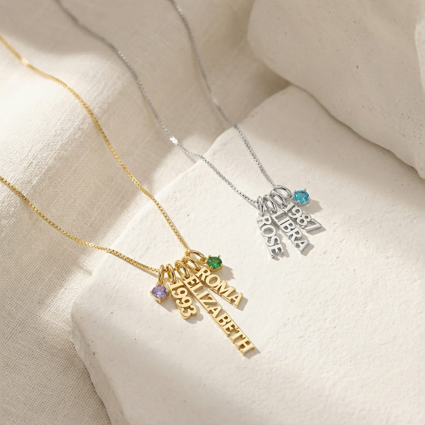 CharmStack Birthstone Name Necklace SN023G