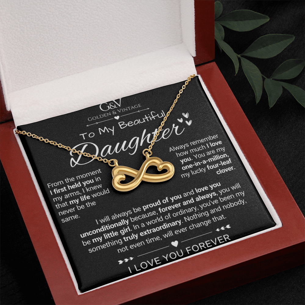 To My Beautiful Daughter – Endless Love Necklace | Meaningful Gift for Daughter