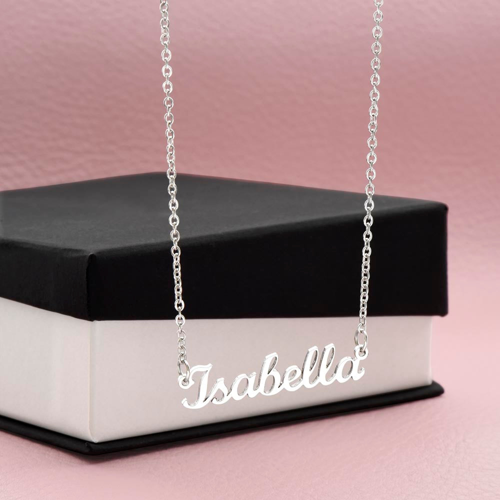 Golden and Vintage Elegant Custom Name Necklace – A Timeless Personalized Gift