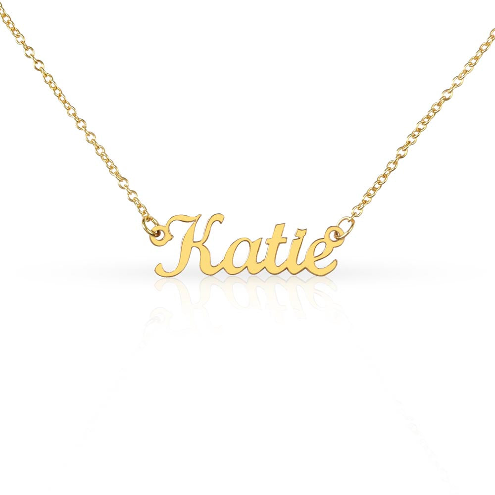 Golden and Vintage Elegant Custom Name Necklace – A Timeless Personalized Gift