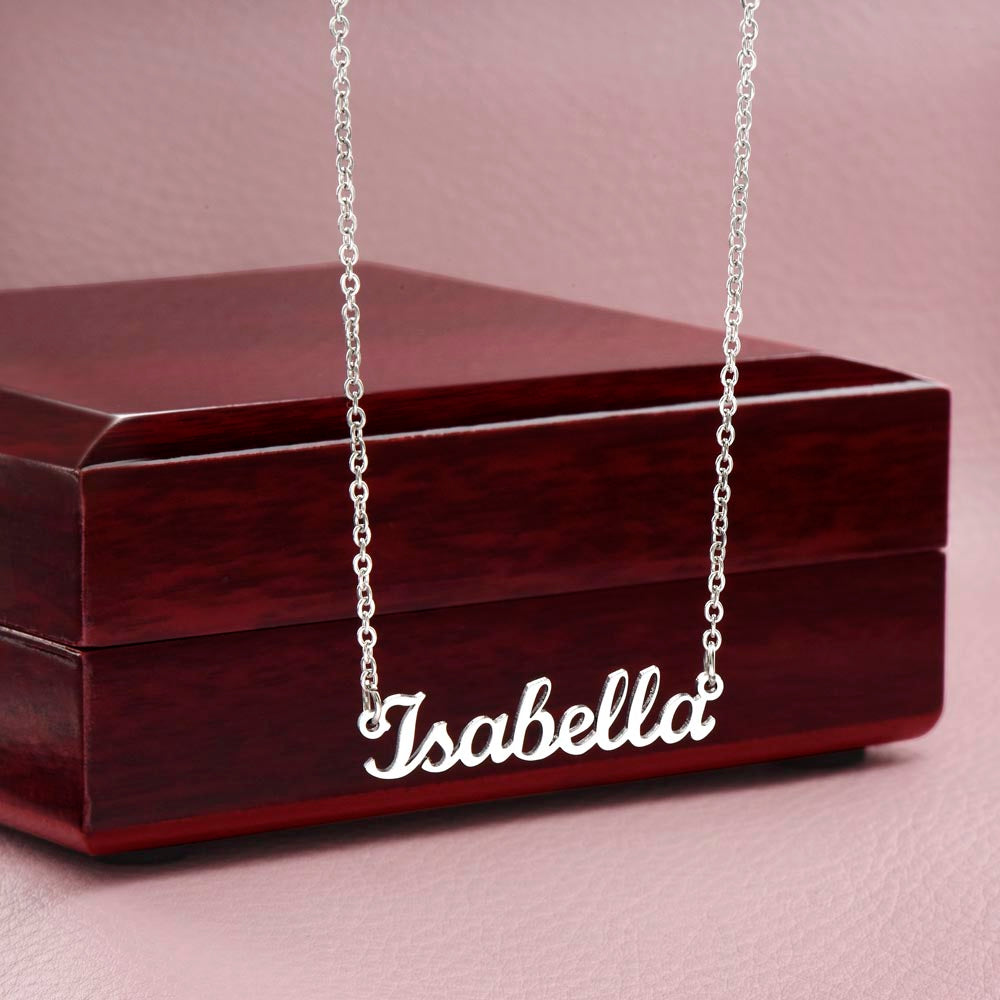 Golden and Vintage Elegant Custom Name Necklace – A Timeless Personalized Gift