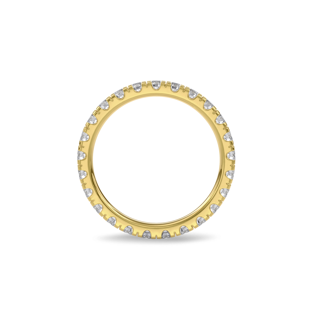 2.8mm Eternity Wedding Band in Yellow Gold – additional view 4