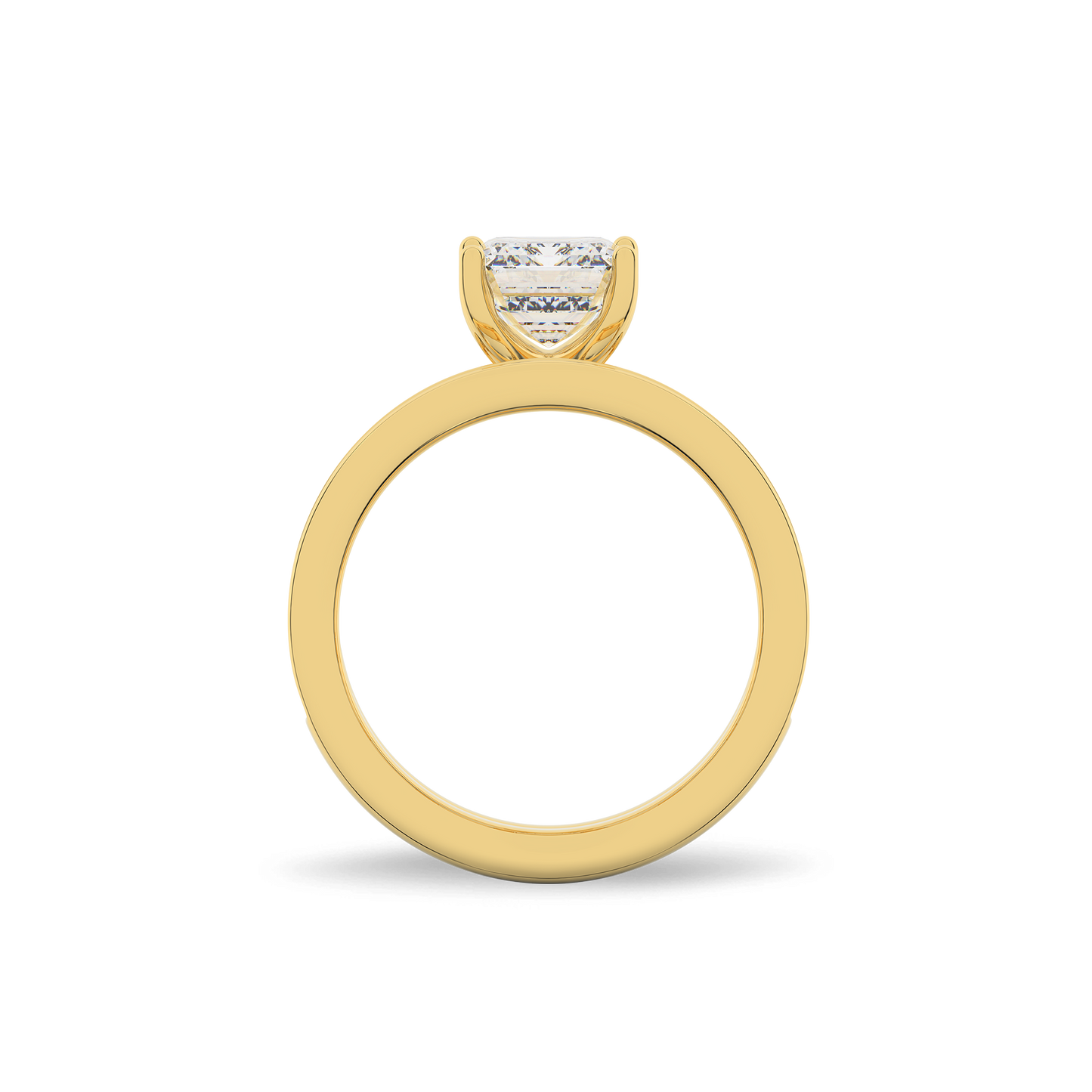 Channel Set Round Diamond Engagement Ring in 14k Yellow Gold