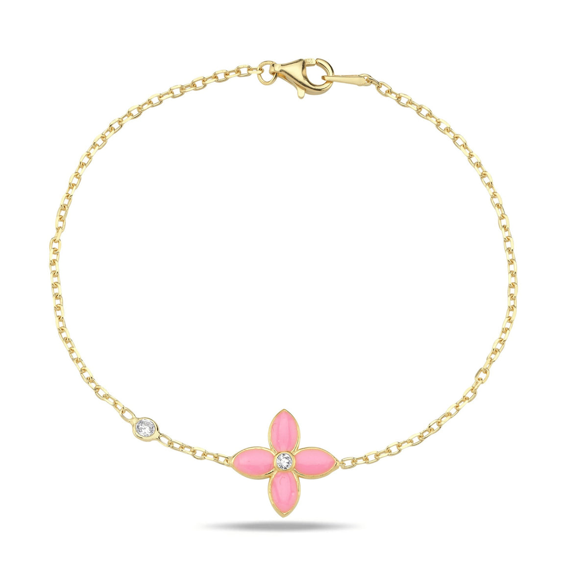 Moroccan Flower Bracelet- Barbie Pink