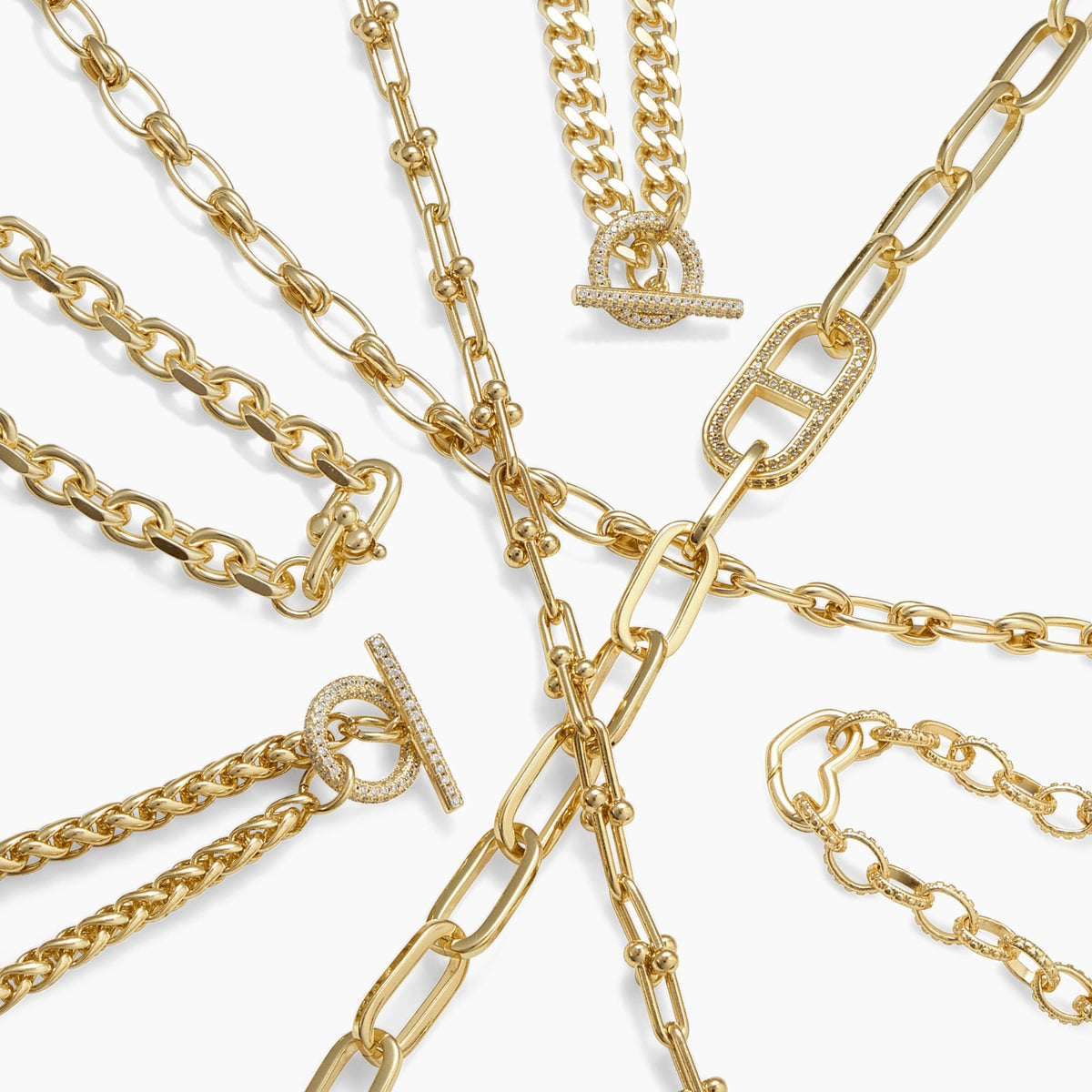 Golden Hour- Criss Cross Oval Link Chain