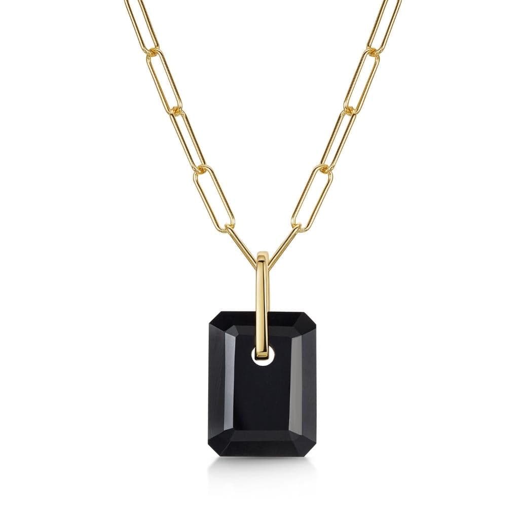 Black Onyx Slab Necklace