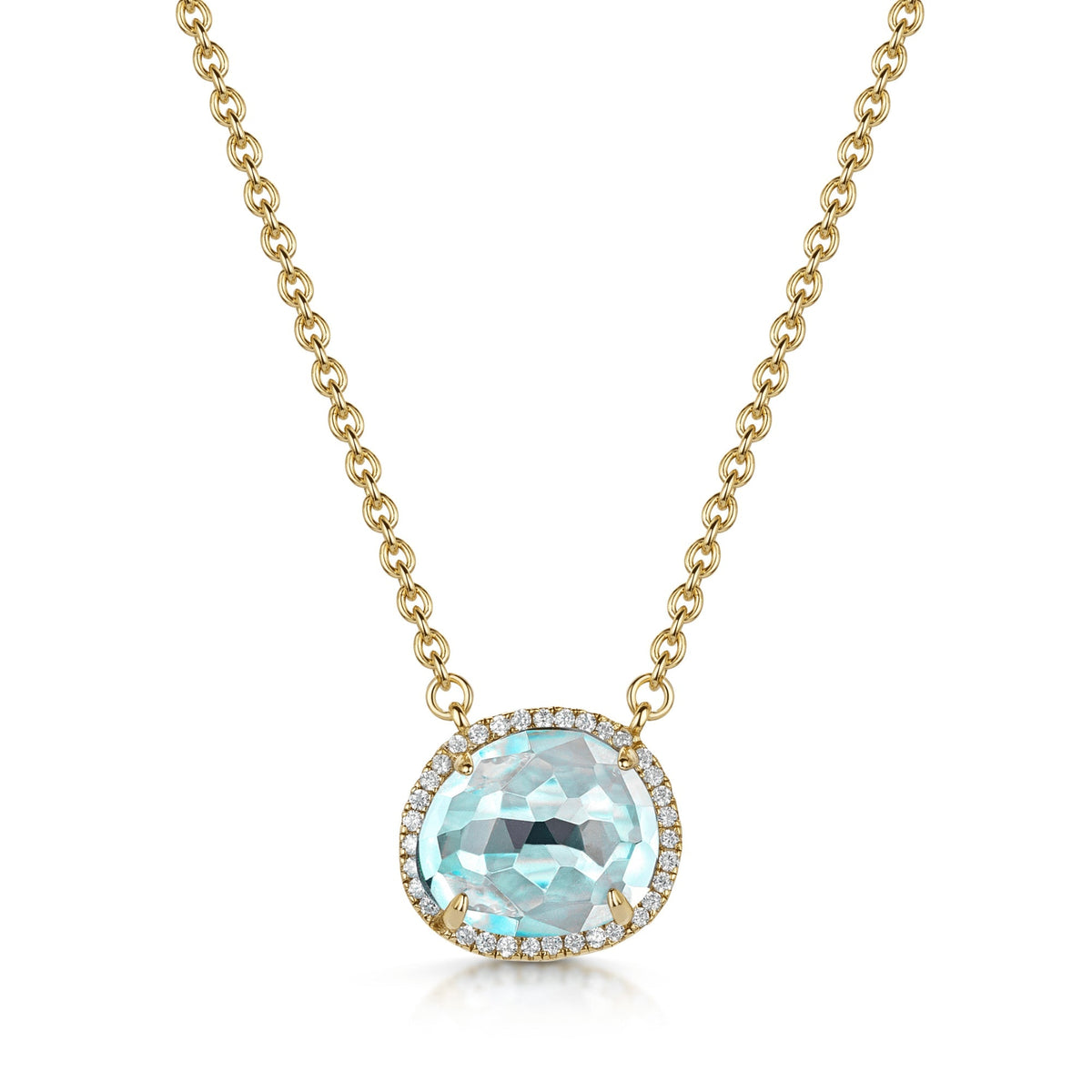 Sky Blue Topaz Island Necklace