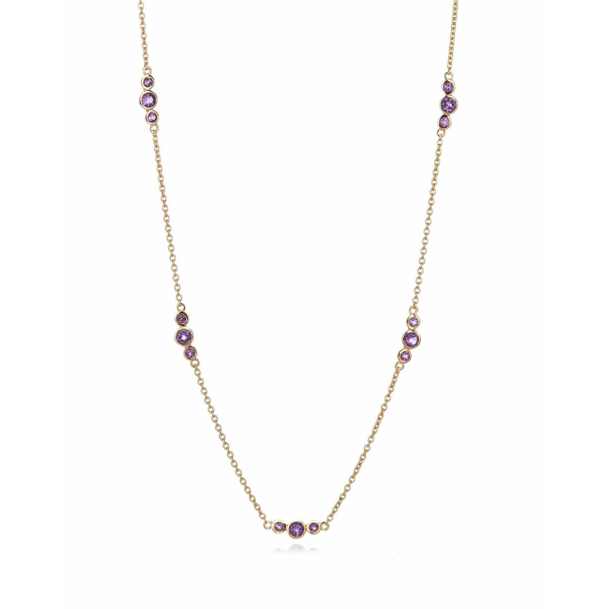African Amethyst Bubbles Necklace