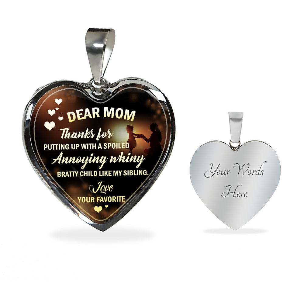 Amazing Customized Pendant Necklace Gift for Moms, Pendant Necklace for Wife, Necklace For Birthday