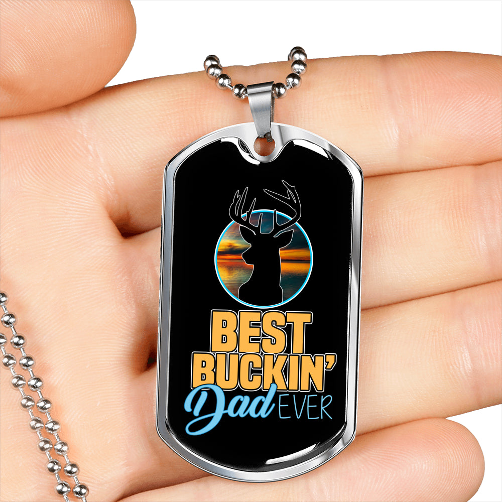 My Best Buckin Dad Ever Luxury Tag Personalized Gift For Dad