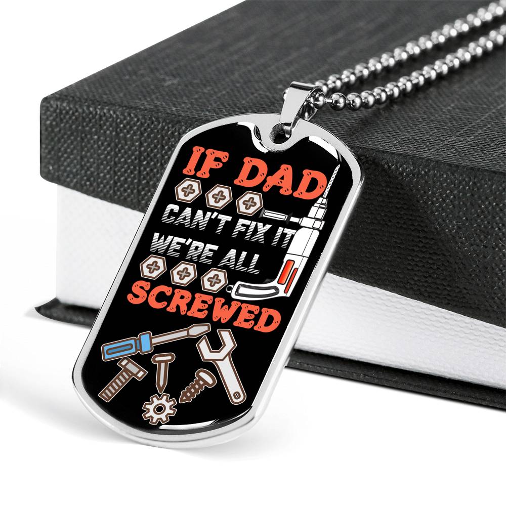 If Dad Can't Fix It Luxury tag Personalized Gift For Dad