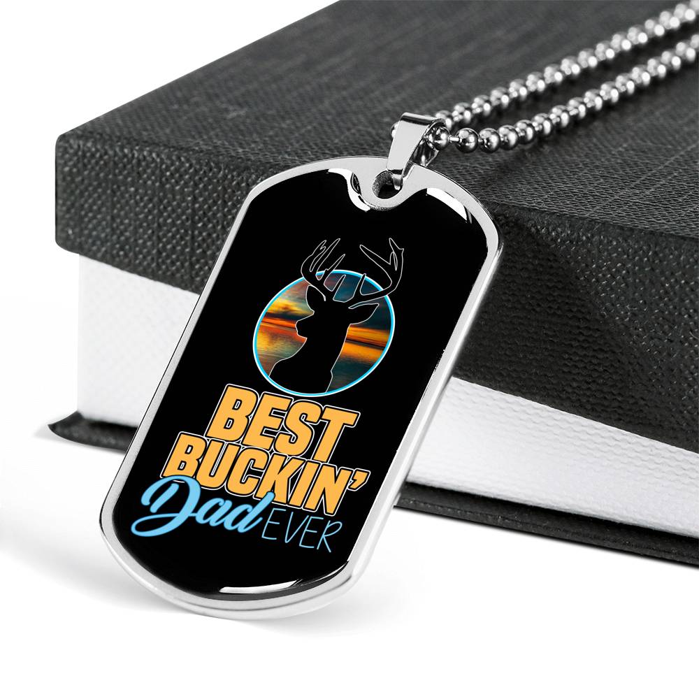 My Best Buckin Dad Ever Luxury Tag Personalized Gift For Dad
