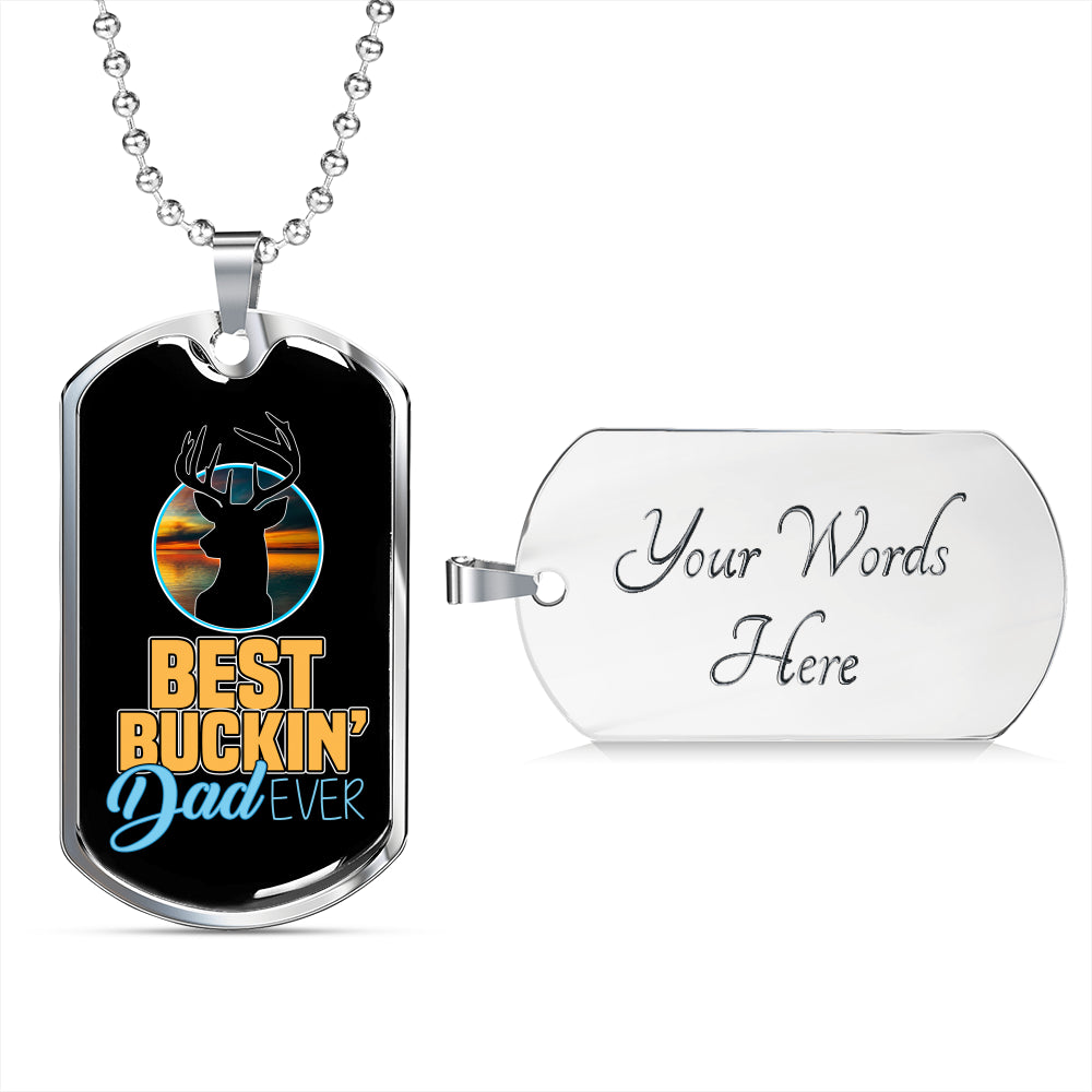 My Best Buckin Dad Ever Luxury Tag Personalized Gift For Dad