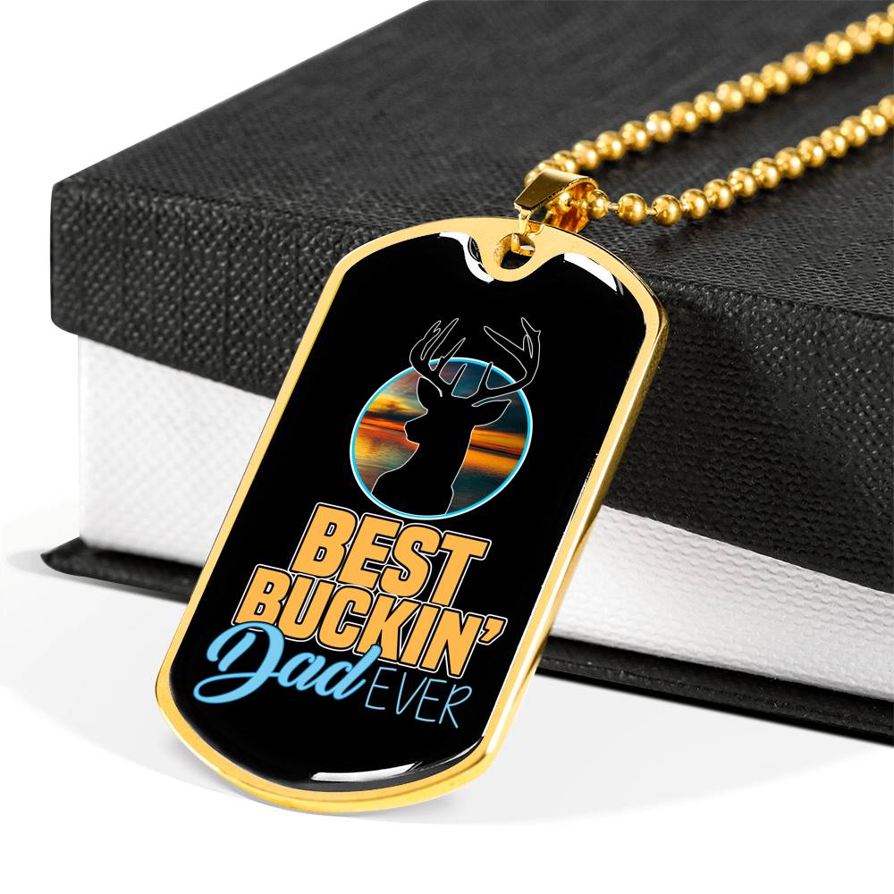 My Best Buckin Dad Ever Luxury Tag Personalized Gift For Dad