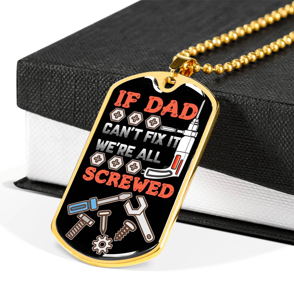If Dad Can't Fix It Luxury tag Personalized Gift For Dad