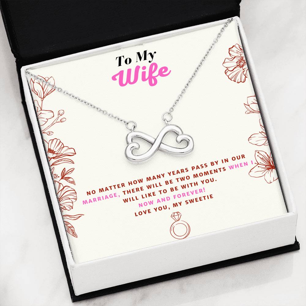 Amazing Anniversary Infinite Love Pendant Necklace Gift For Wife!