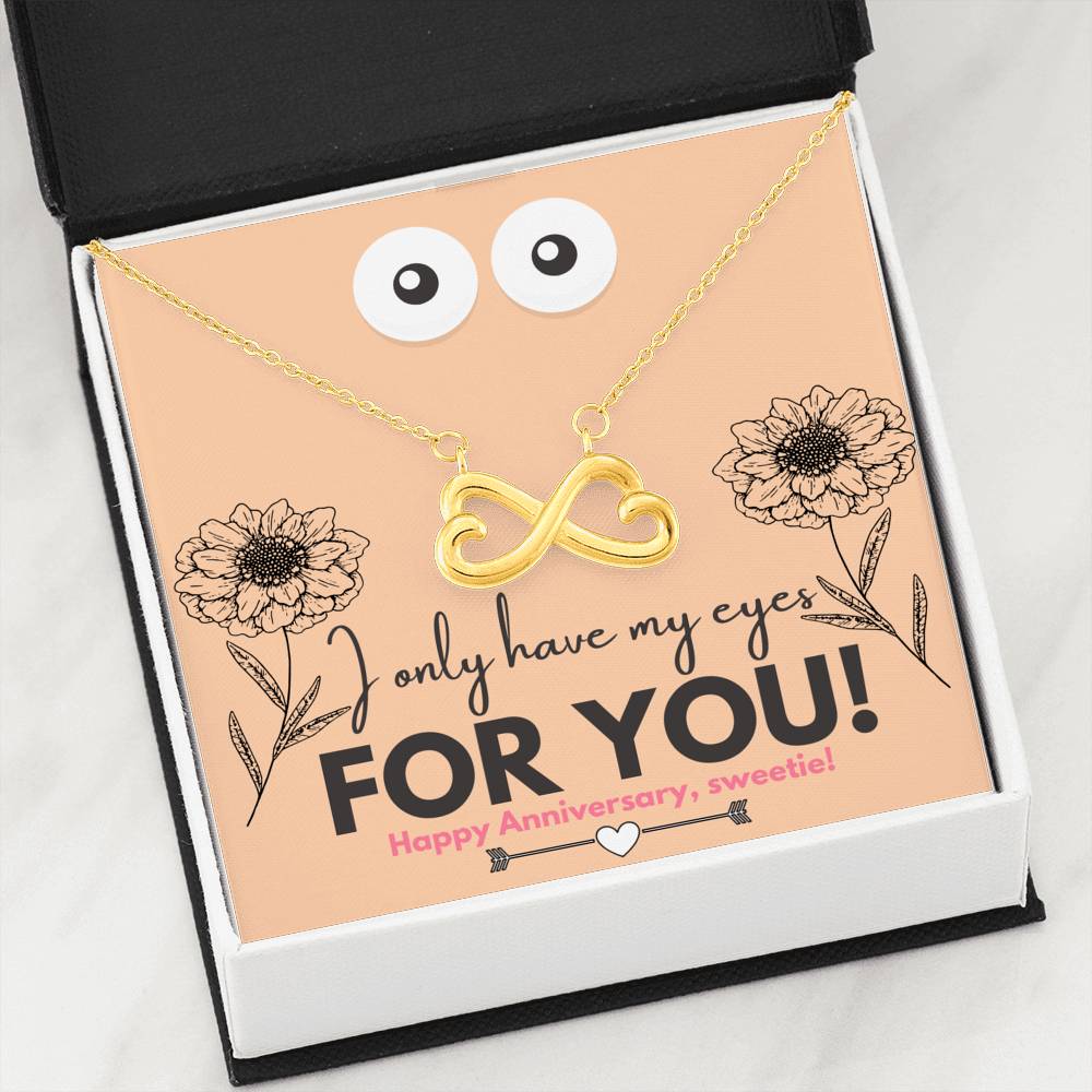 Amazing Anniversary Infinite Heart Pendant Necklace Gift!