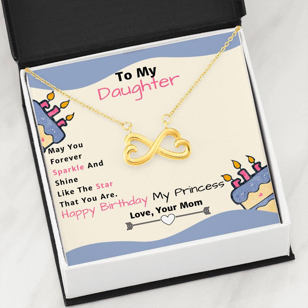 Amazing Infinite Love Pendant Necklace Birthday Gift From Mother to Daughter!