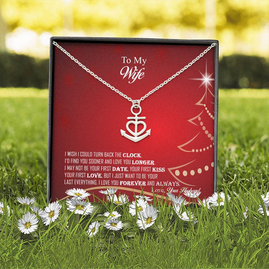 Amazing Anchor Love Pendant Necklace Christmas Gift For Wife!