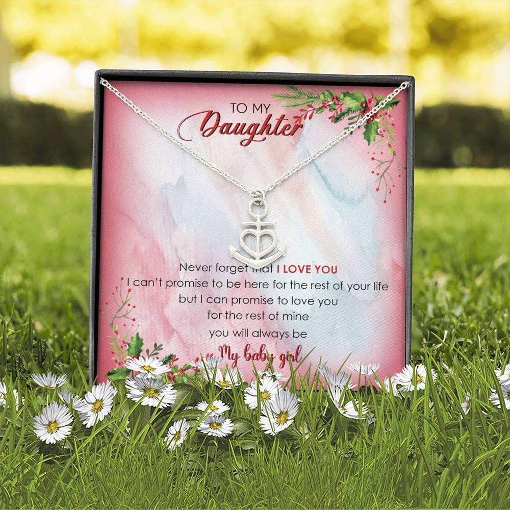 Amazing Anchor Love Pendant Necklace Christmas Gift to My Daughter