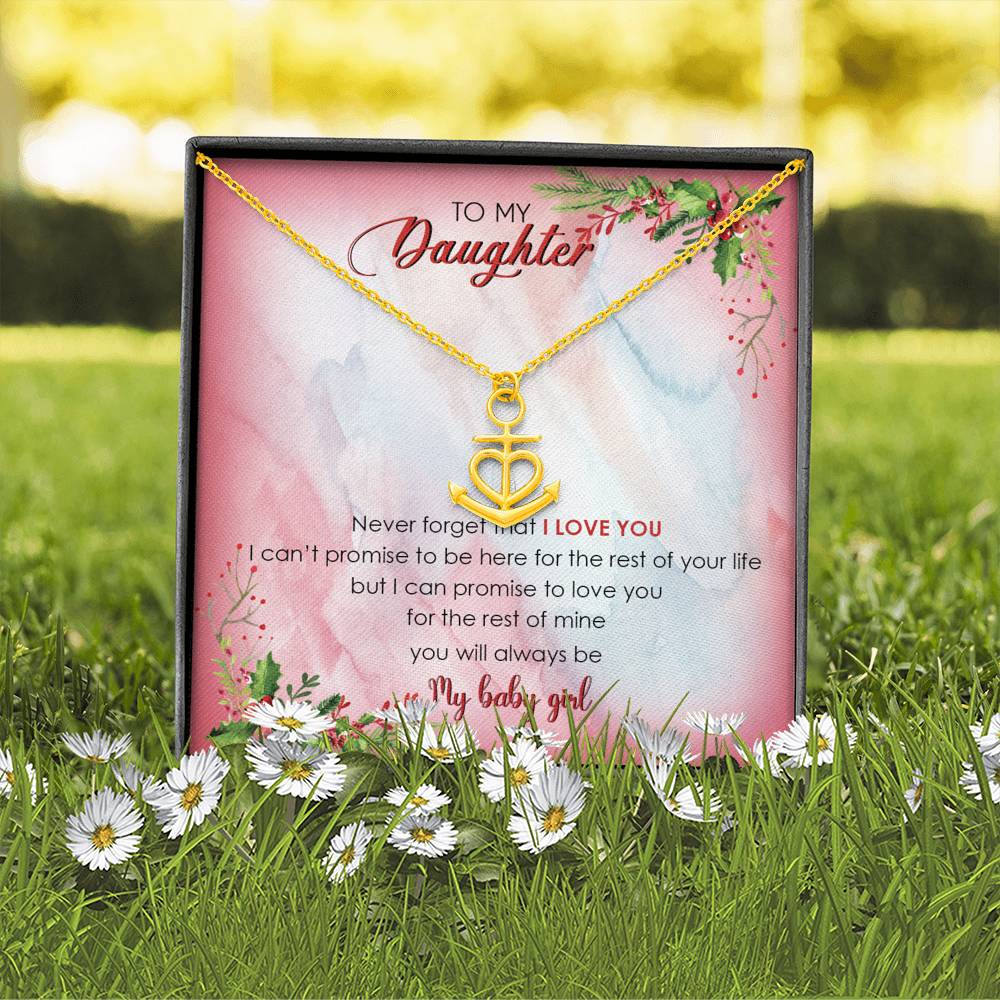Amazing Anchor Love Pendant Necklace Christmas Gift to My Daughter