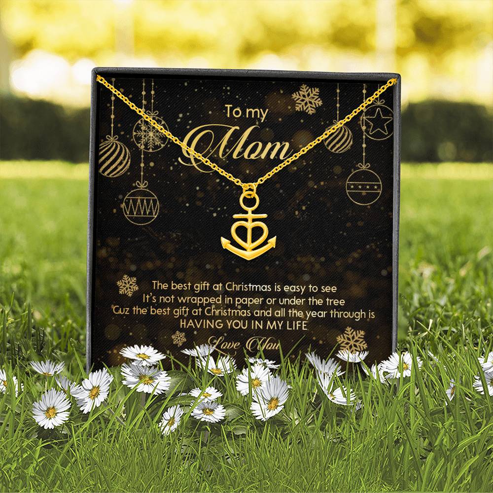 گردنبند آویز عشق لنگر هدیه کریسمس برای مادر