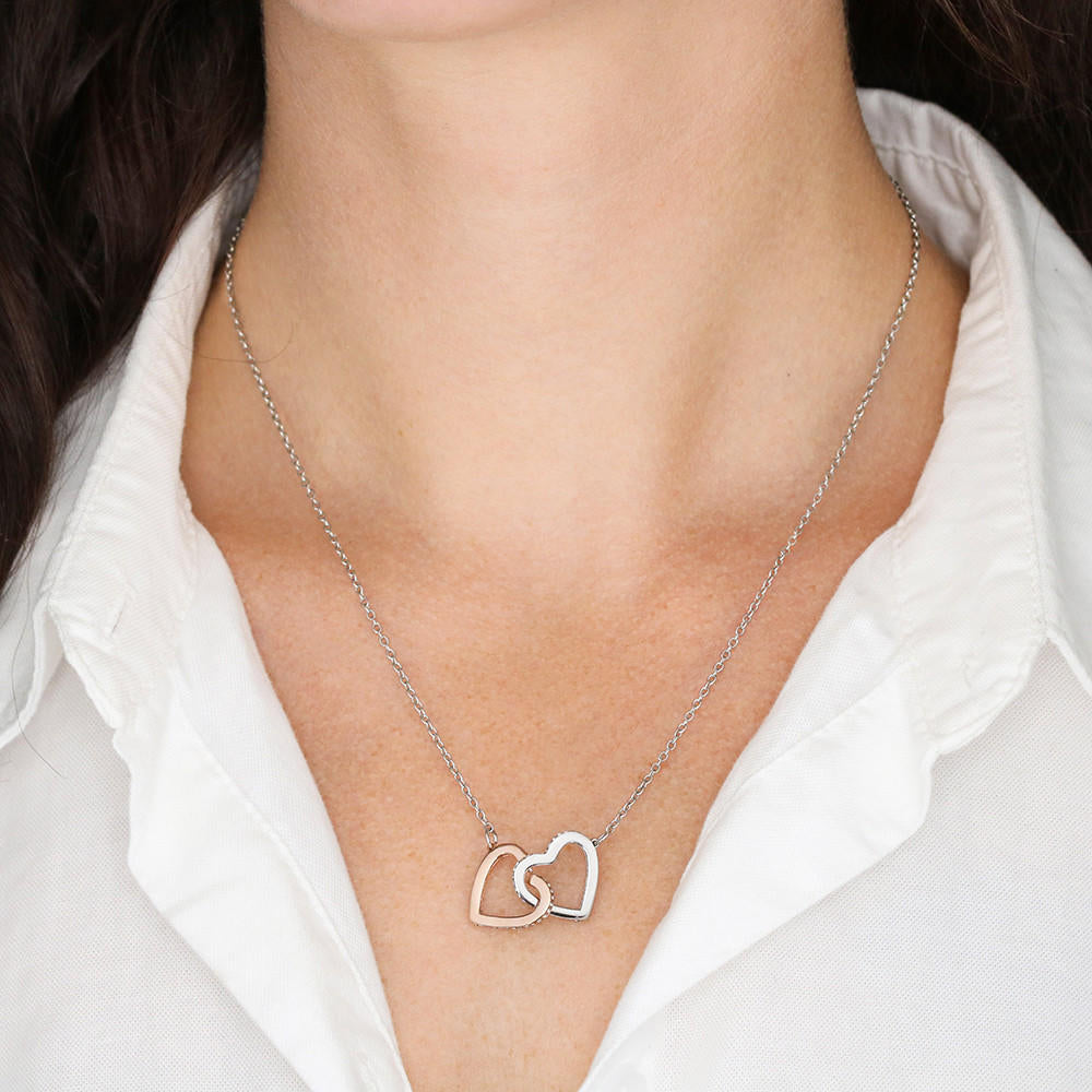Amazing Interlocking Heart Pendant Necklace Christmas Gift For Wife!