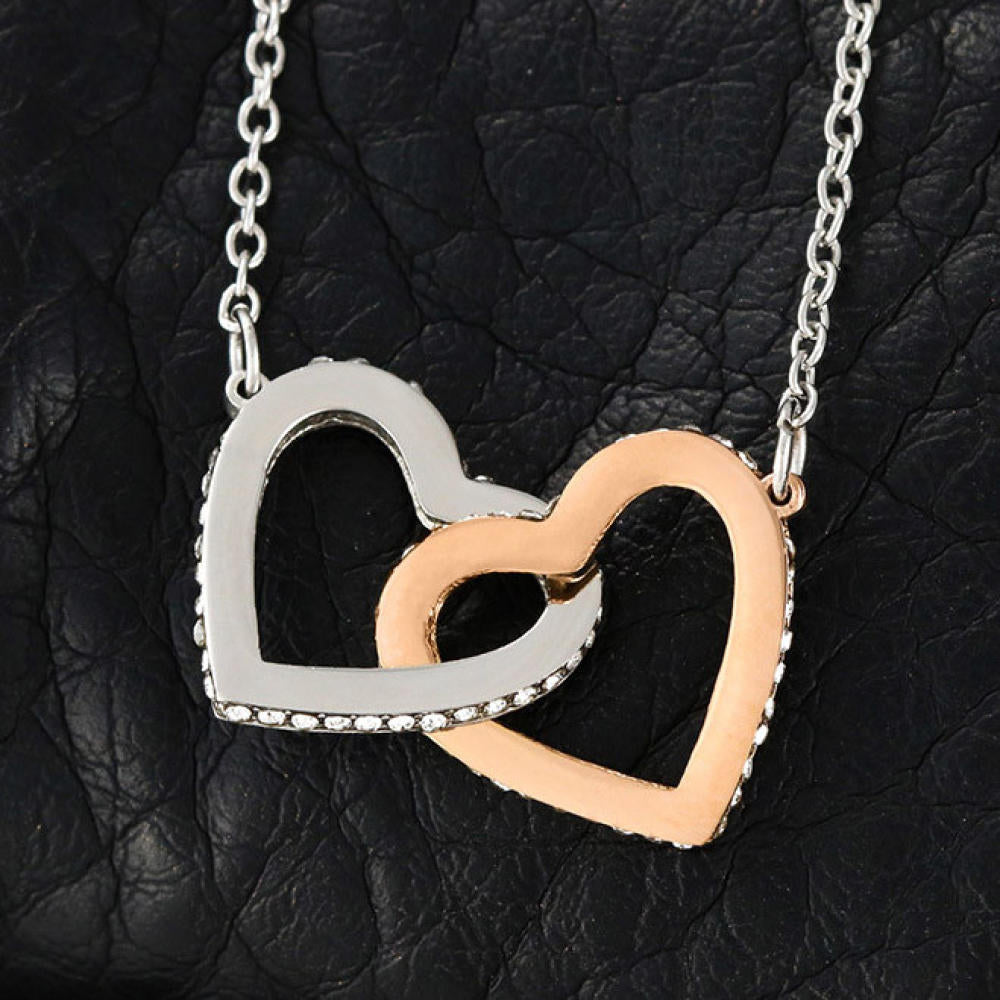 Amazing Anniversary Interlocking Heart Pendant Necklace Gift!