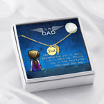 To My Dad With My Heart Love necklace Gift!