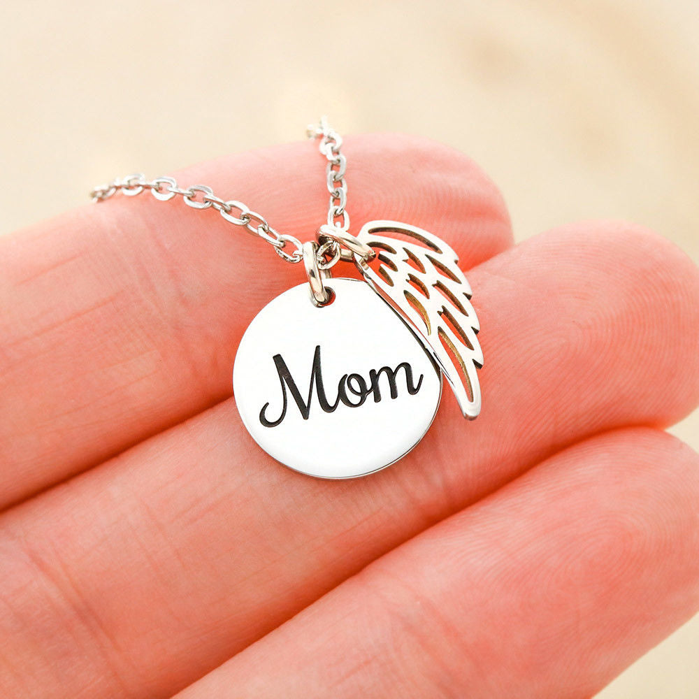 Mother and Daughter Love Wing Pendant Necklace Gift For Mom From Daughter!