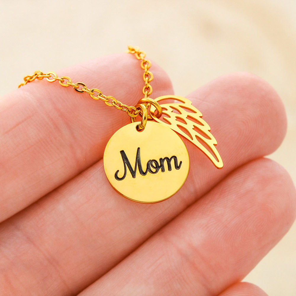 Mother and Daughter Love Wing Pendant Necklace Gift For Mom From Daughter!