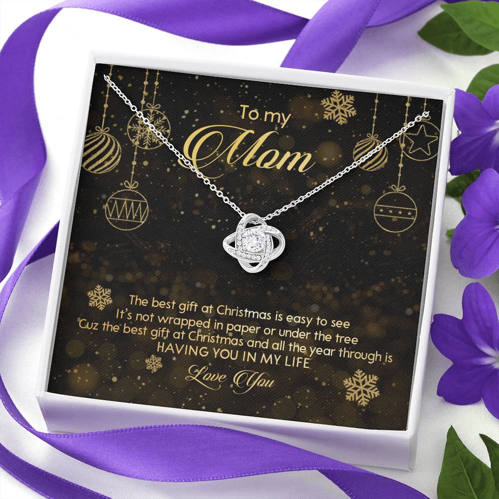 Amazing Customized Love Knot Pendant Necklace Christmas Gift For Mom!