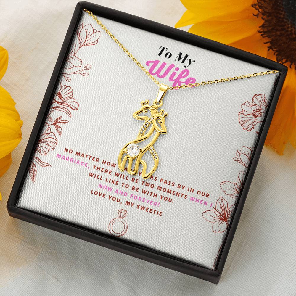 Girafe Anniversary Pendant Necklace Gift For Wife