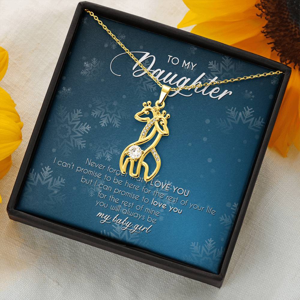 To My Daughter With Love Pendant Necklace Christmas Gift