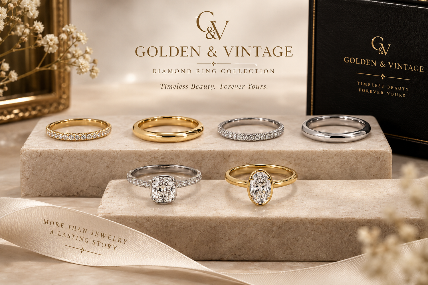 Golden & Vintage Diamond Ring Collection