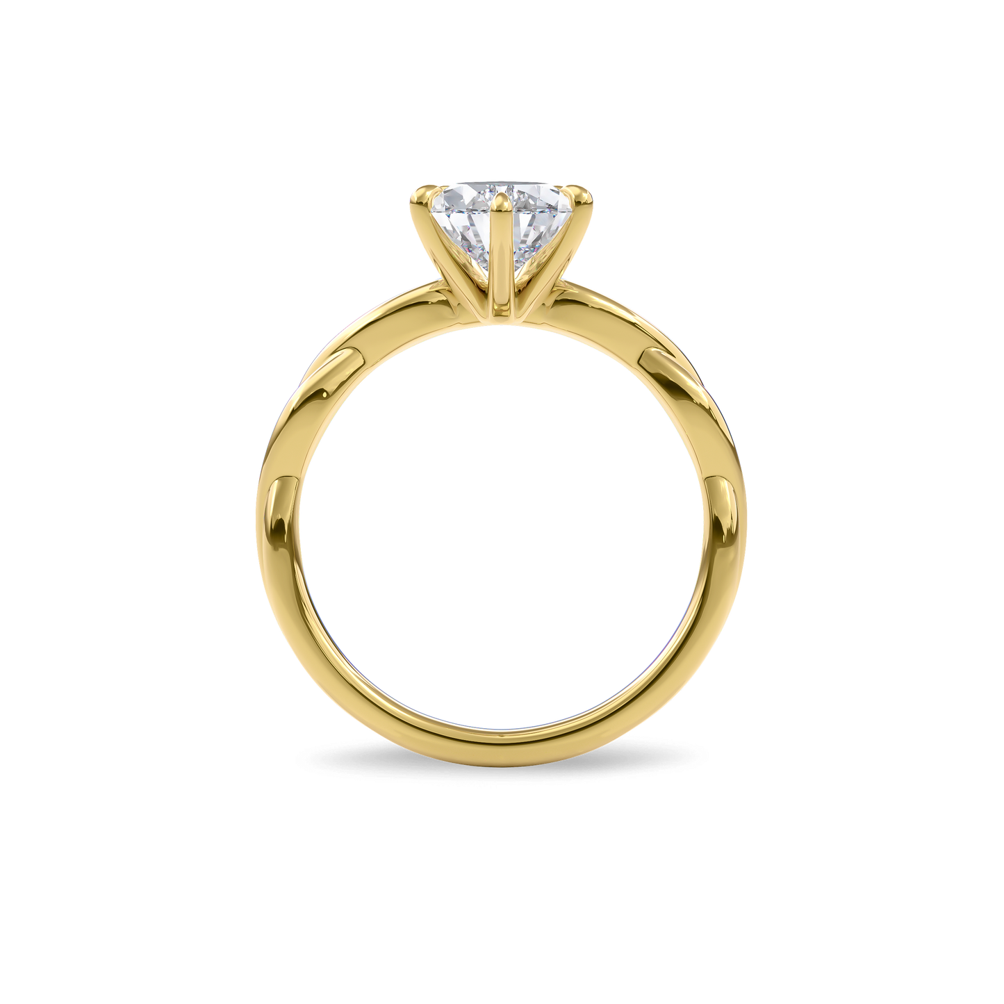 Rhea Twisted Engagement Ring Pear•Yellow Gold