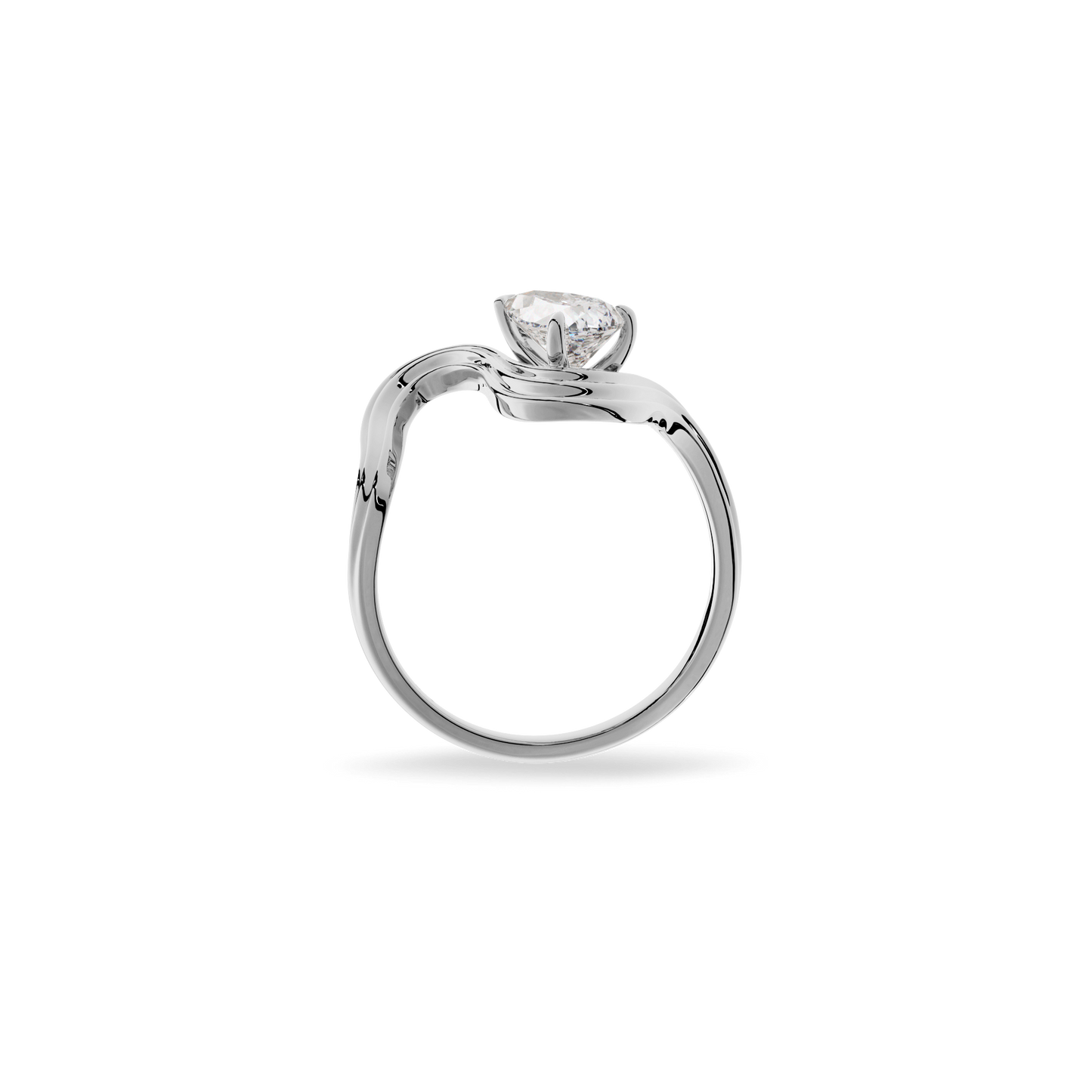Pearl  Vela Curve Ringi in White Gold