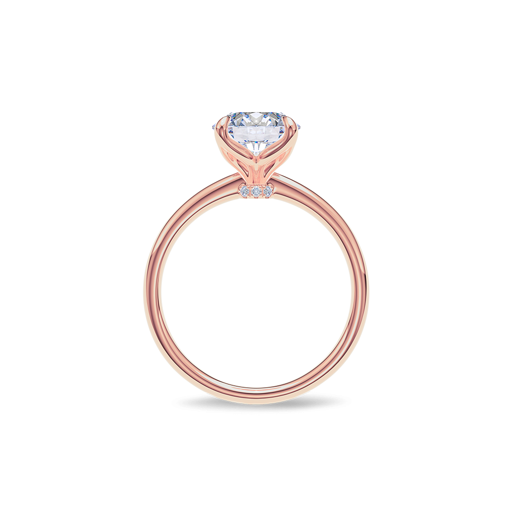 Dia Solitaire Engagement Ring Round•Rose Gold