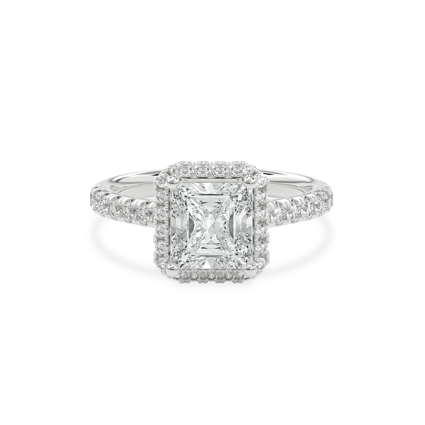 Elara Infinity Engagement Ring Radiant•White Gold