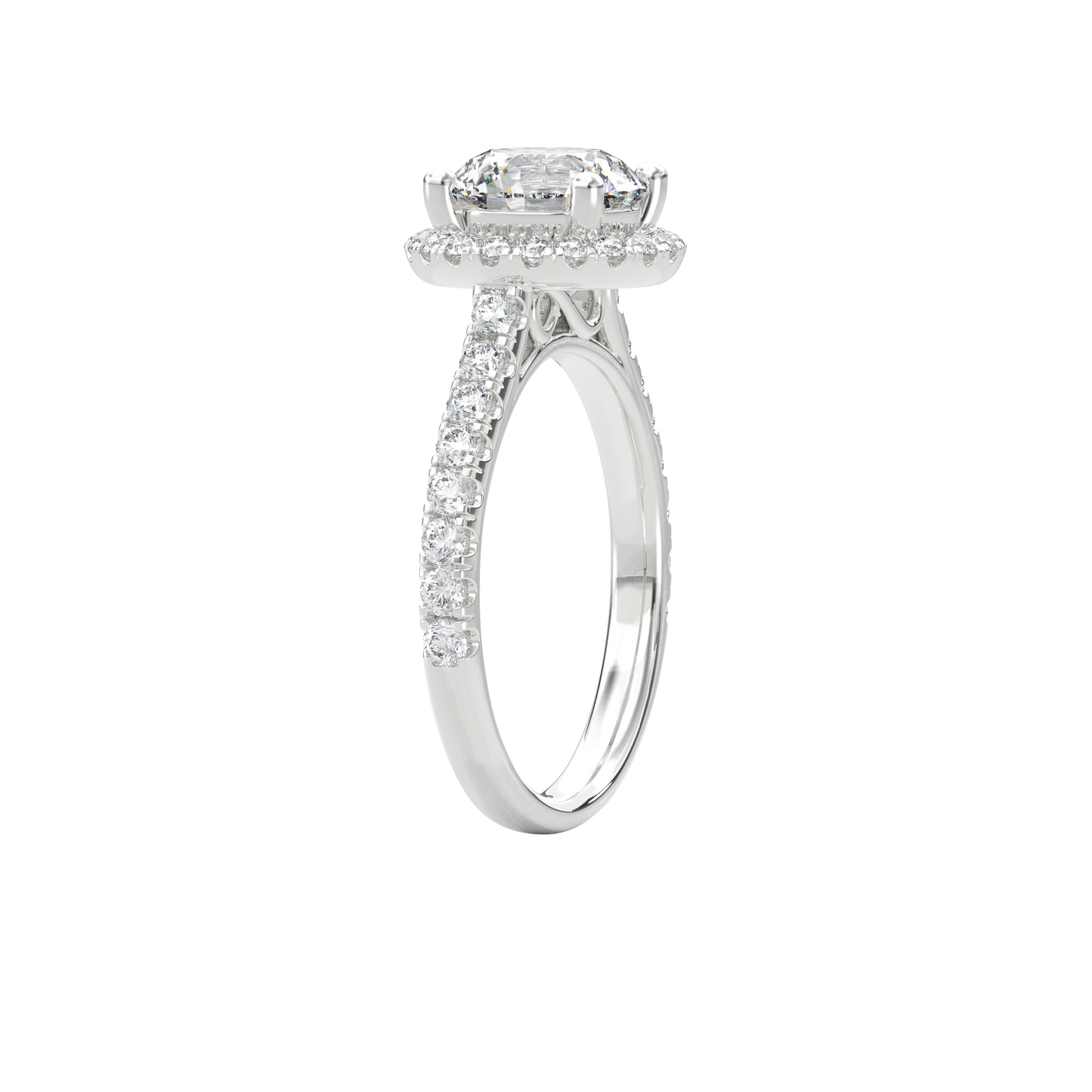 Elara Infinity Engagement Ring Round•White Gold