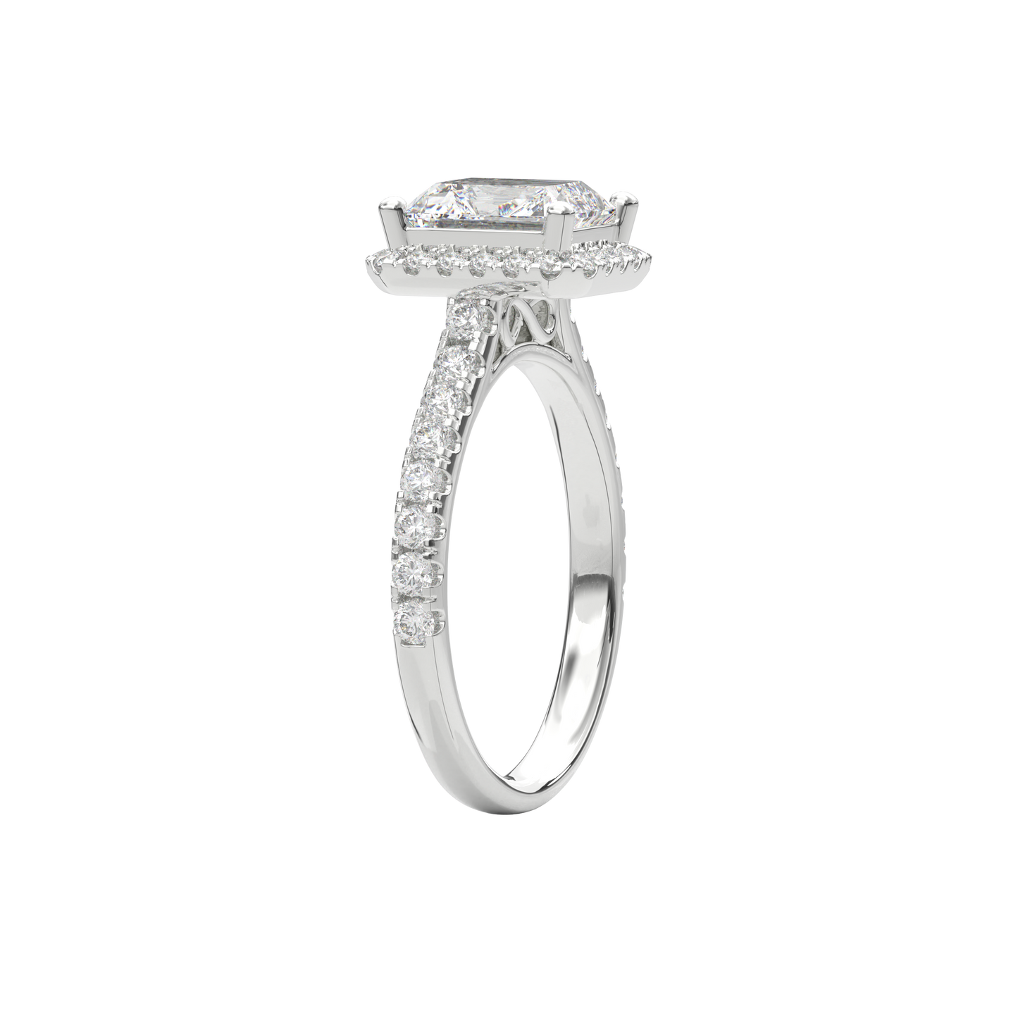 Elara Infinity Engagement Ring Radiant•White Gold