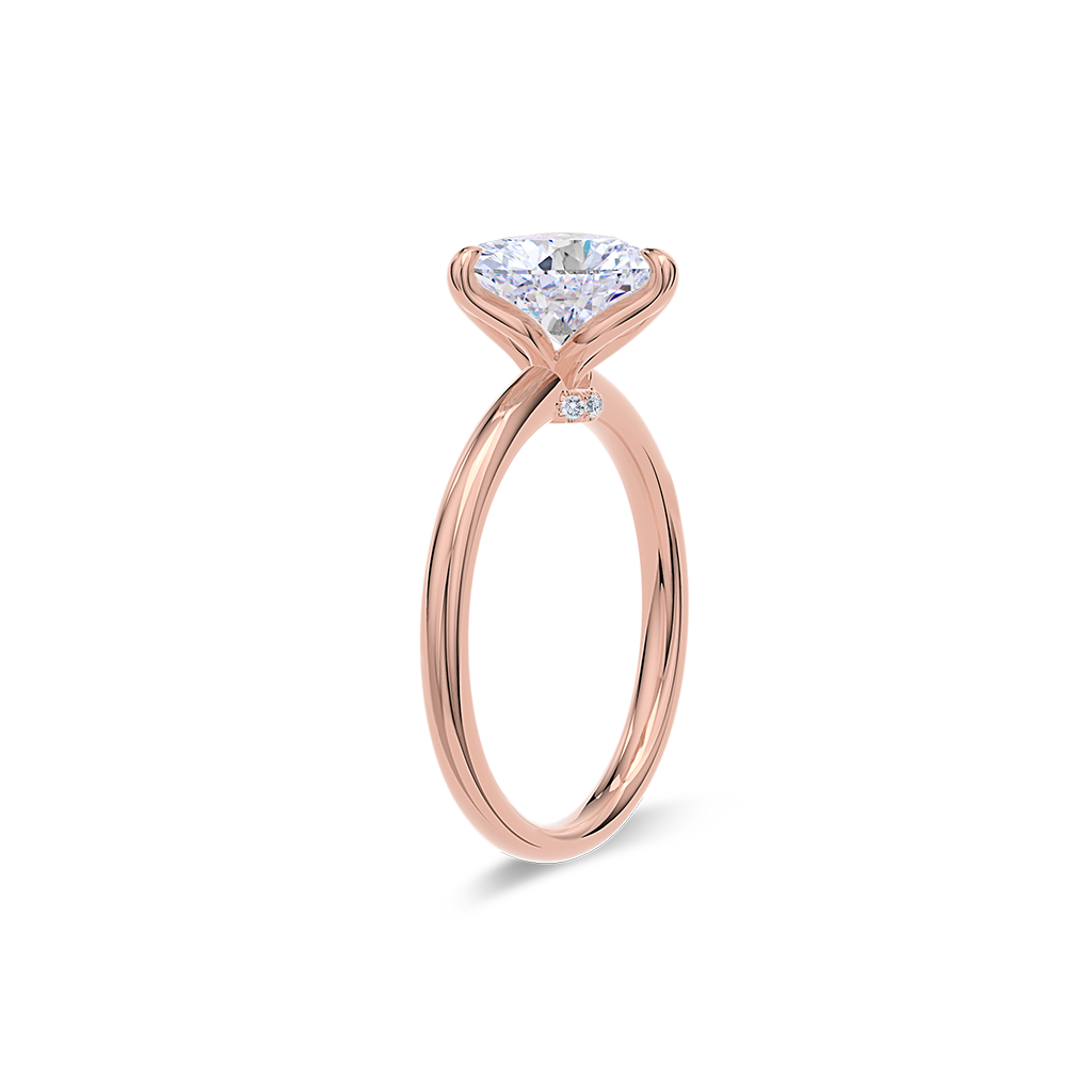 Dia Solitaire Engagement Ring Heart•Rose Gold