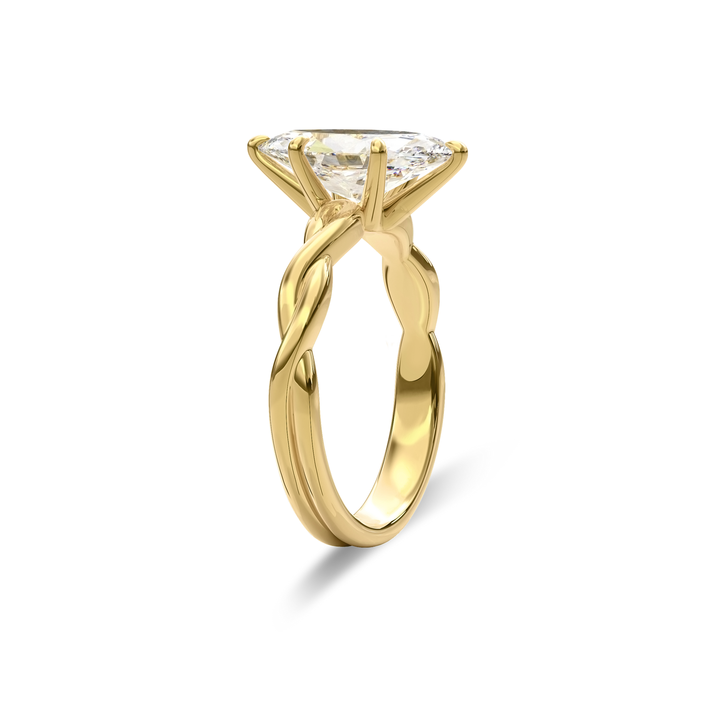 Rhea Twisted Engagement Ring Marquise•Yellow Gold
