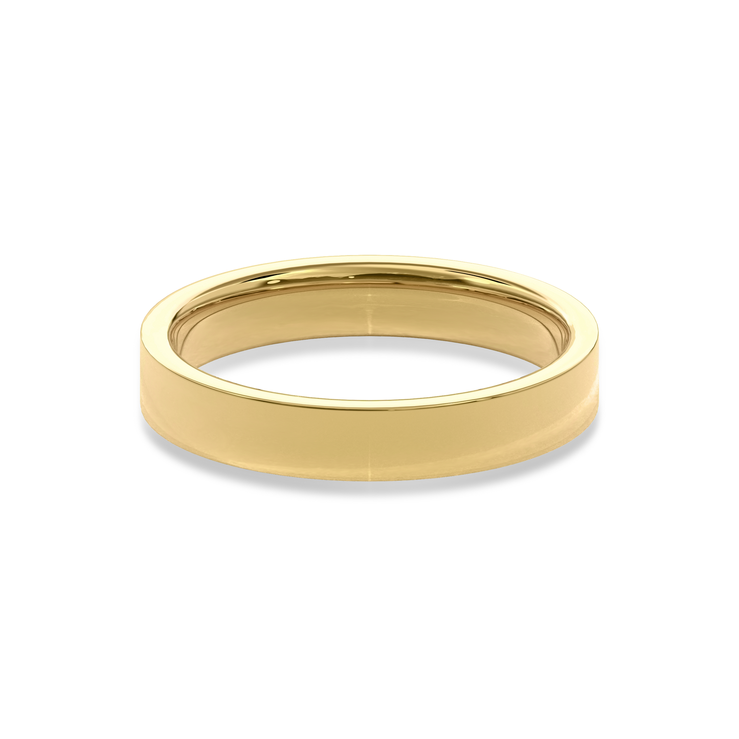 Wedding Bands Flat Band 4mm•Yellow Gold