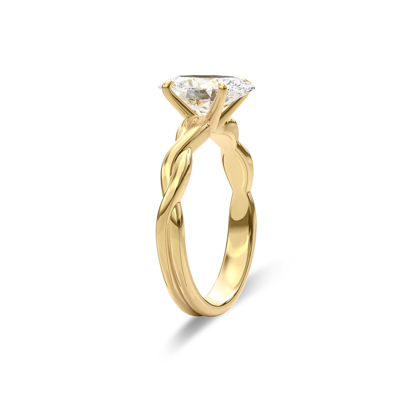 Rhea Twisted Engagement Ring Oval•Yellow Gold