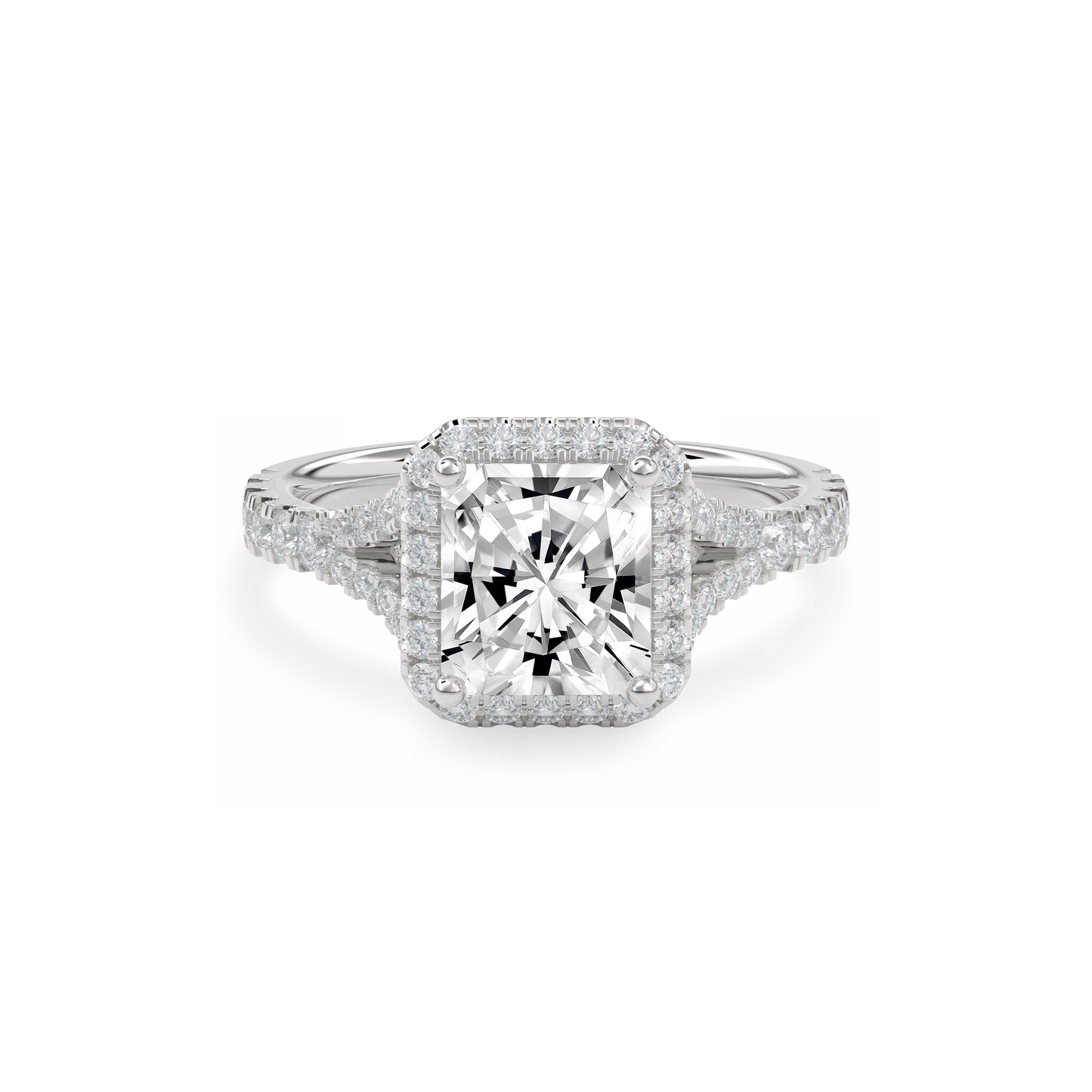 Elara Vintage Inspired Engagement Ring Radiant•White Gold