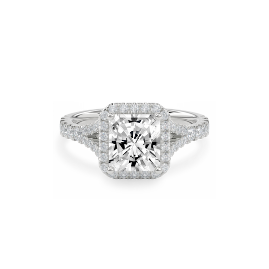 Elara Vintage Inspired Engagement Ring Radiant•White Gold