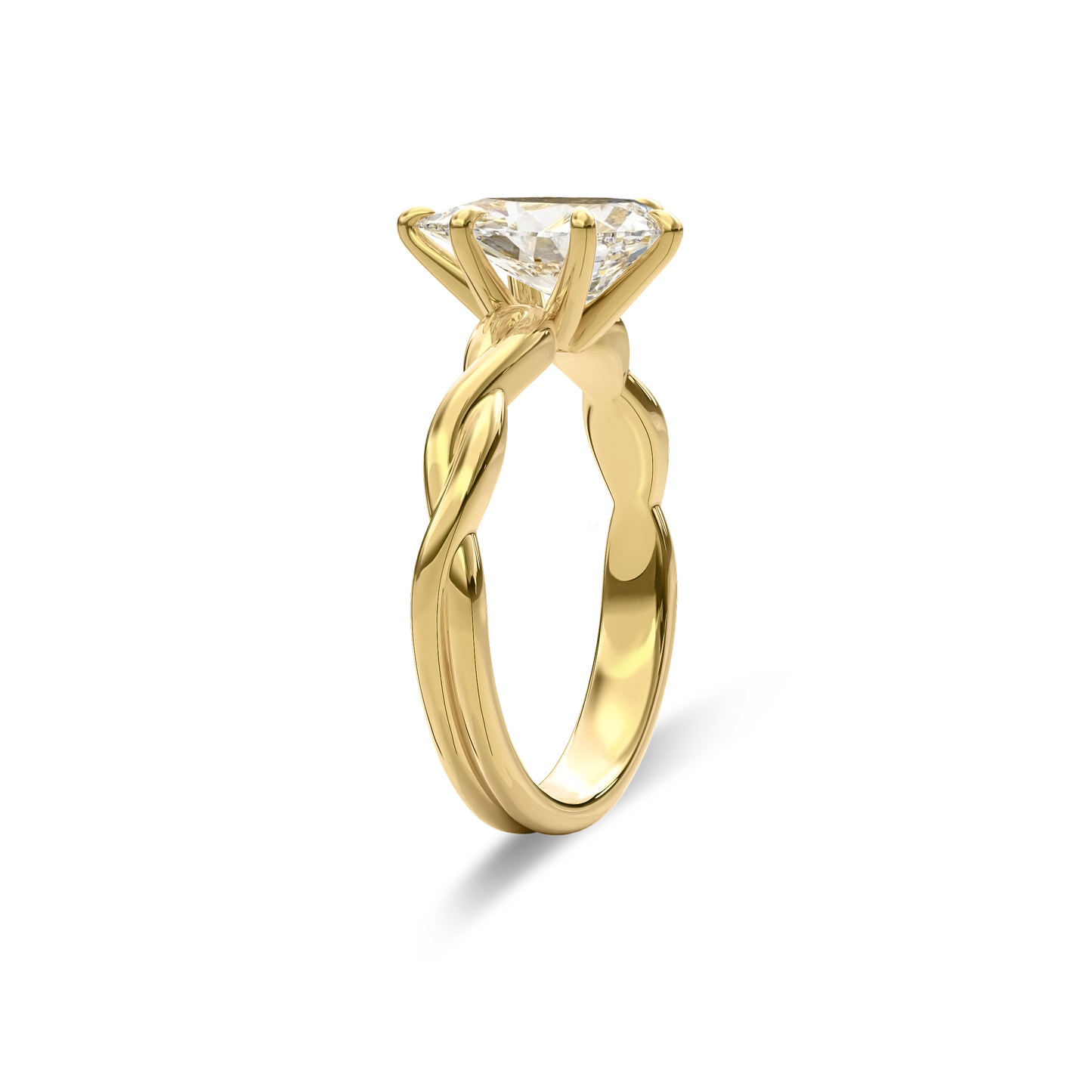 Rhea Twisted Engagement Ring Pear•Yellow Gold